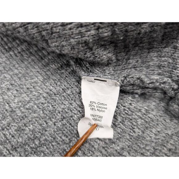 Madewell Sweater Women Extra Small Gray Classiccore Cardigan Casual Chunky Knit - Picture 3 of 7